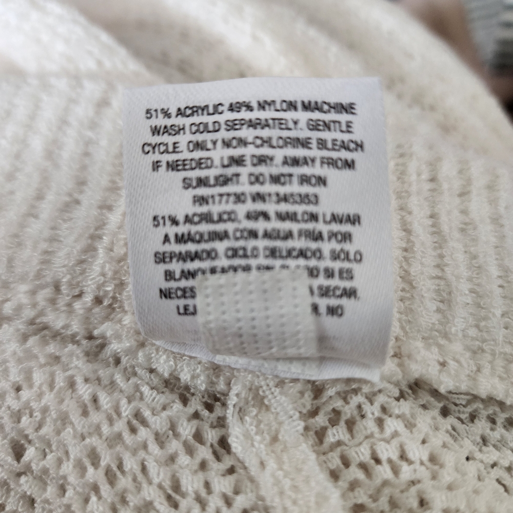 Shade & Shore Cover-up Pants Womens XL Cream Crochet NEW - Picture 8 of 9